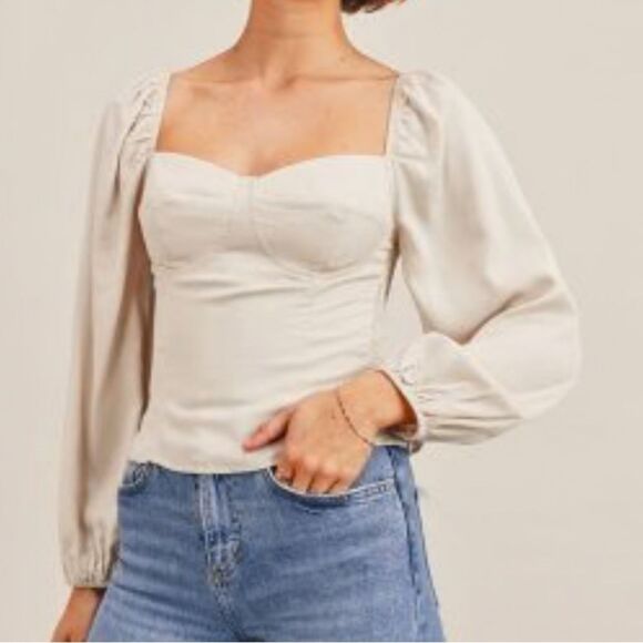 RESET Abby Top Cream Size Small - Picture 1 of 5
